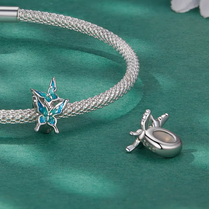 (resim) Pandora Stili Kelebek Spacer Charm - BSC789 - Görüntüle 4
