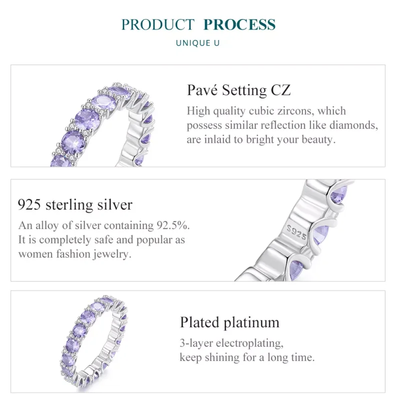 (resim) Pandora Stili Mor Yüzük - BSR340 - Görüntüle 5