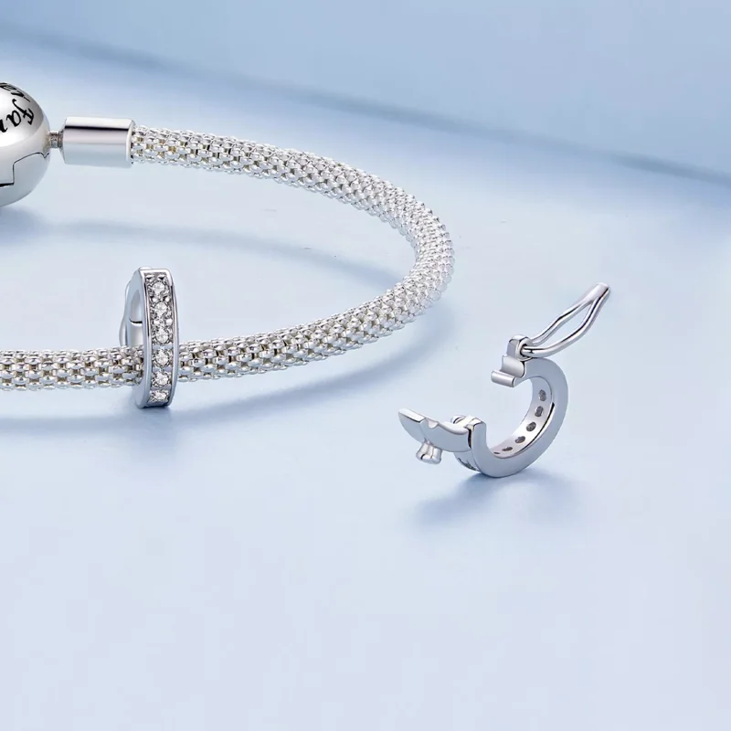 (resim) Pandora tarzı Şeffaf Parlayan Aralık Dolgusu Charm - BSC886 - Görüntüle 4