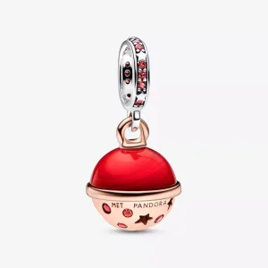 (resim) Pandora İki Tonlu Planet Mars Murano ve Parıldayan Asılı Süs - 782433C01
