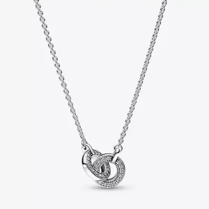 (resim) Pandora İmza İç İçe Geçmiş Pavé Kolye - 392736C01-45