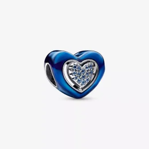 (resim) Pandora Mavi Dönebilen Kalp Charm - 792750C01