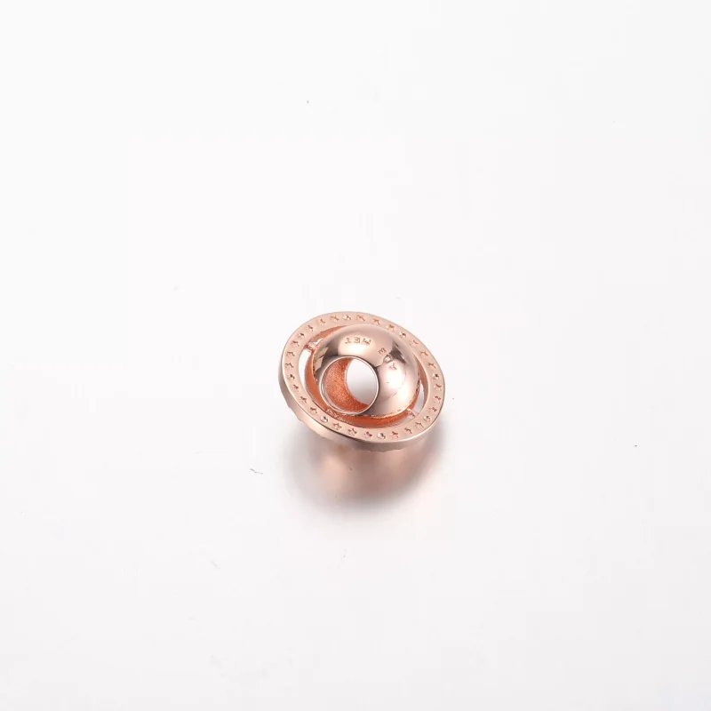 (resim) Pandora Satürn gezegeni 14 ayar pembe altın kaplama berrak kübik zirkonlu charm - Görüntüle 4