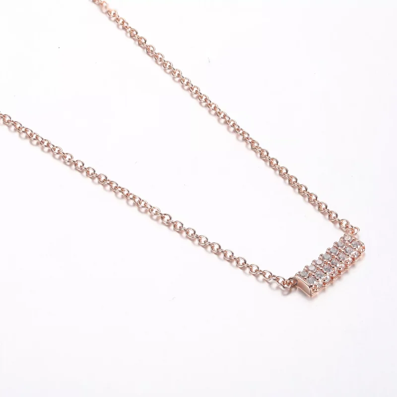 (resim) Pandora Timeless Pavé Çift Sıralı Bar Kolye - 382621C01-45 - Görüntüle 2