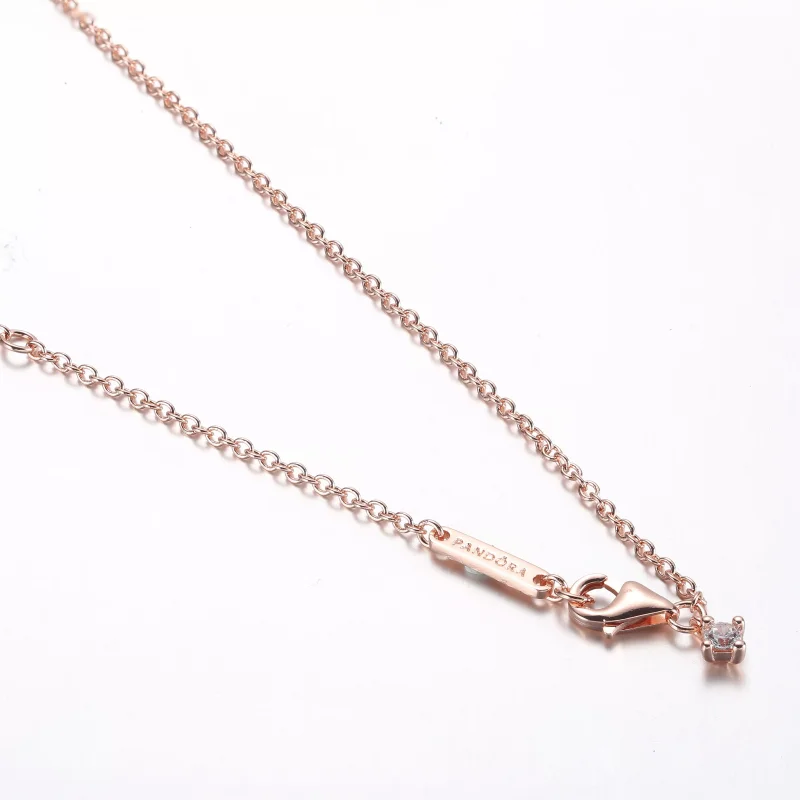 (resim) Pandora Timeless Pavé Çift Sıralı Bar Kolye - 382621C01-45 - Görüntüle 4