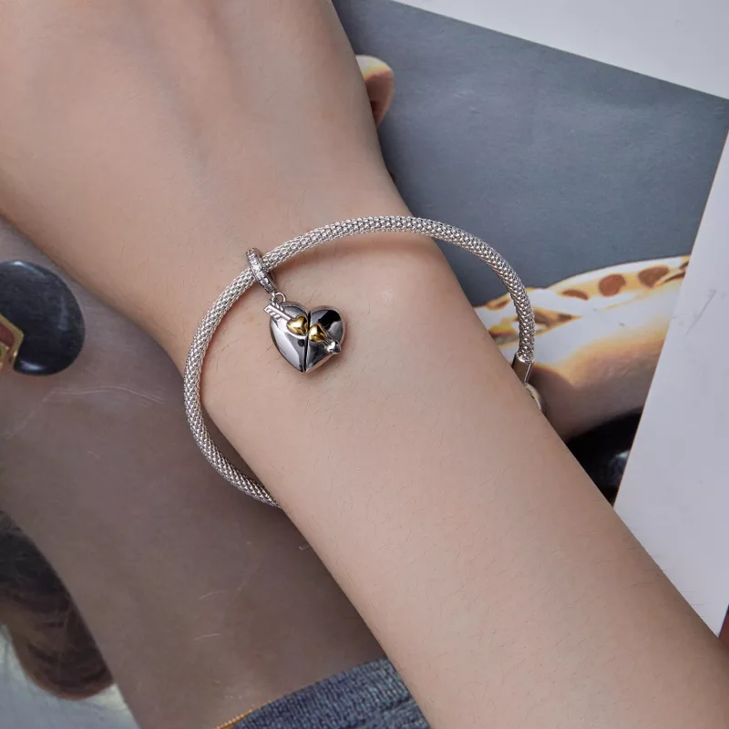 (resim) Pandora Stil Kalp Şeklinde Açılabilir Asılı Takı - BSC804 - Görüntüle 7