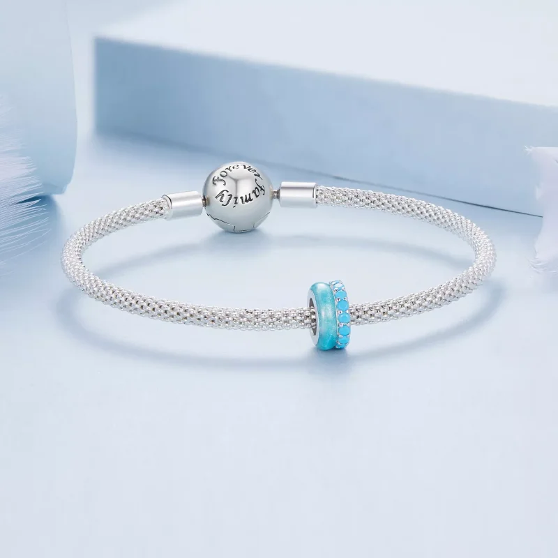 (resim) Pandora Stil Mavi Çift Katmanlı Silikon Aralayıcı - BSC883-TQ - Görüntüle 5