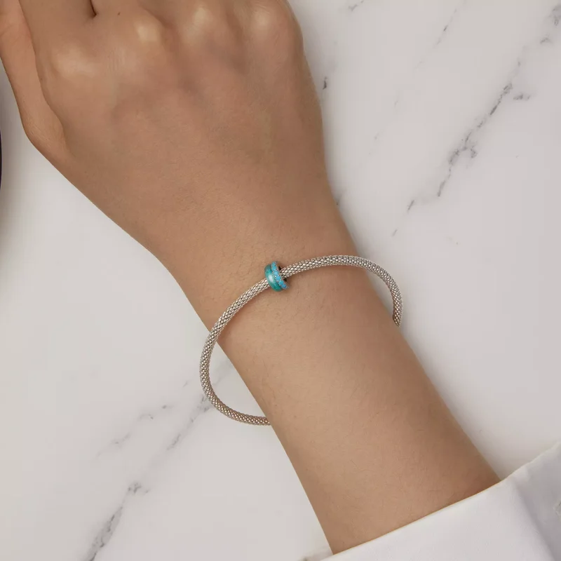 (resim) Pandora Stil Mavi Çift Katmanlı Silikon Aralayıcı - BSC883-TQ - Görüntüle 6