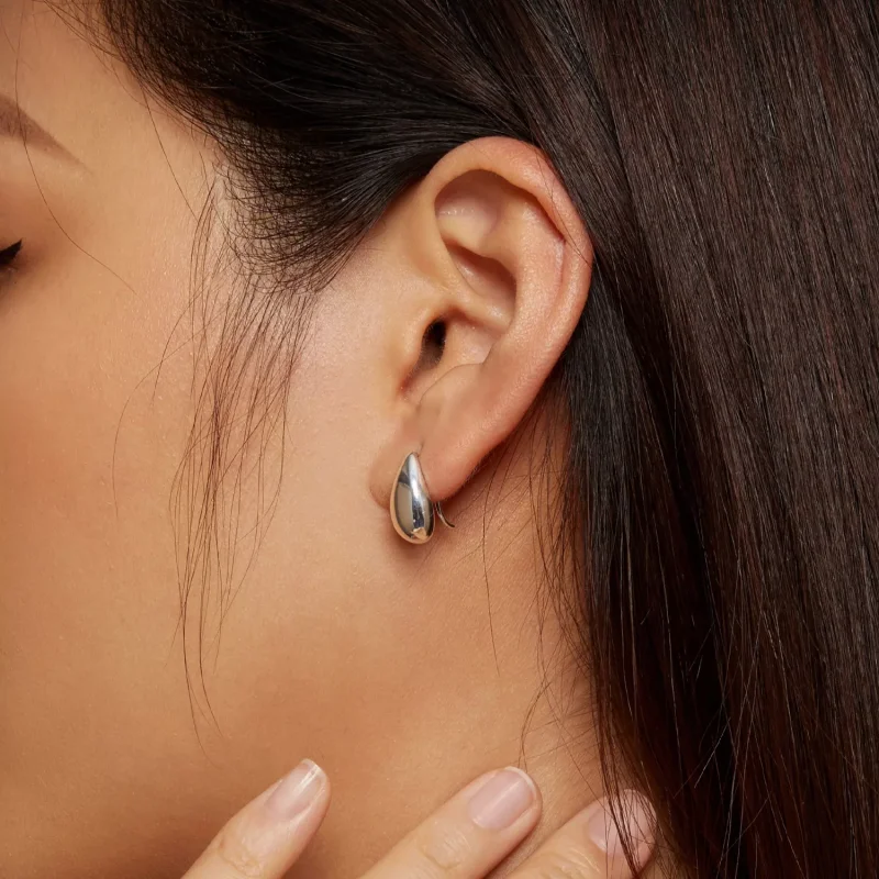 (resim) Pandora Stil Su Damlaları Parıltılı Küpe - BSE869 - Görüntüle 6
