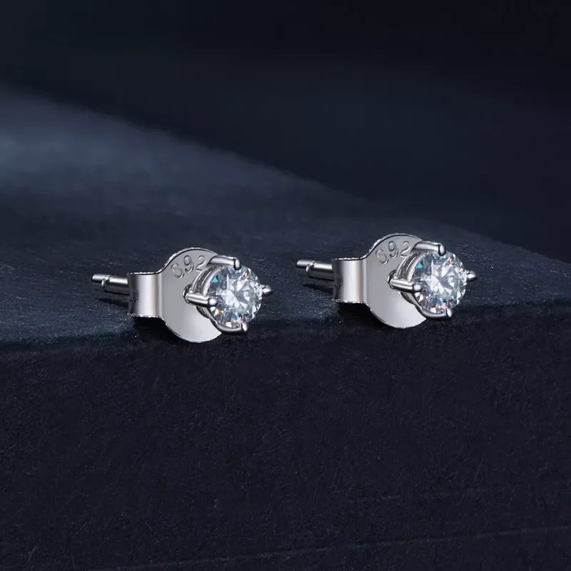 (resim) Pandora Stili 0.1 Ct Moissanit Küpe Yüzükleri (İki Sertifika) - MSE038 - Görüntüle 2