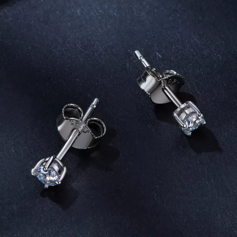 (resim) Pandora Stili 0.1 Ct Moissanit Küpe Yüzükleri (İki Sertifika) - MSE038 - Görüntüle 3
