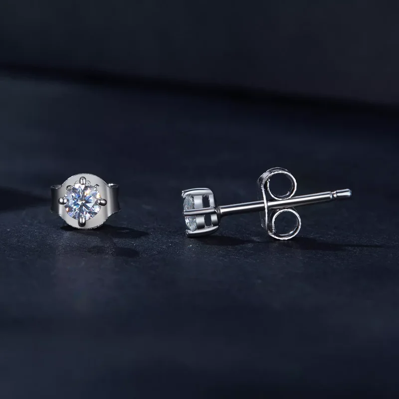 (resim) Pandora Stili 0.1 Ct Moissanit Küpe Yüzükleri (İki Sertifika) - MSE038 - Görüntüle 4