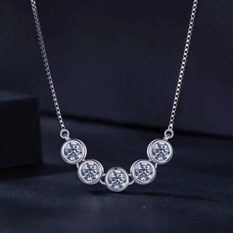 (resim) Pandora Stili 0.3 Karat Moissanite Kolye (Bir Sertifika) - MSN022 - Görüntüle 3