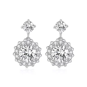 (resim) Pandora Stili 1 Karat Moissanite Küpe - MSE028