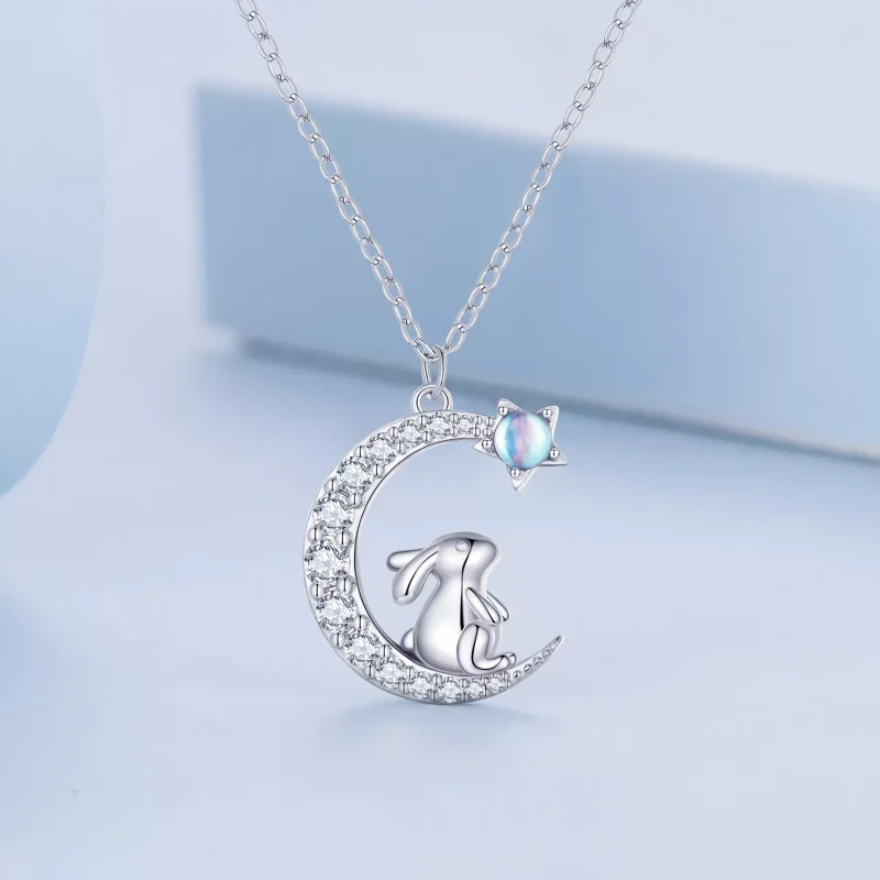 (resim) Pandora Stili Ay Tavşanı Kolye - BSN302 - Görüntüle 3