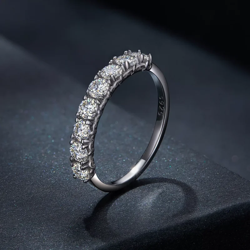 (resim) Pandora Stili Desenli Moissanite Yüzük (Bir Sertifika) - MSR015 - Görüntüle 2