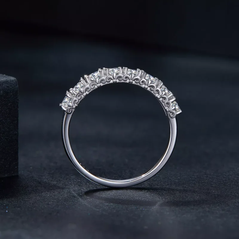 (resim) Pandora Stili Desenli Moissanite Yüzük (Bir Sertifika) - MSR015 - Görüntüle 3