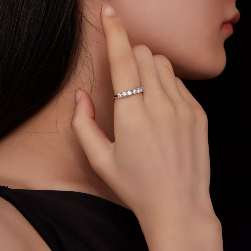 (resim) Pandora Stili Desenli Moissanite Yüzük (Bir Sertifika) - MSR015 - Görüntüle 6