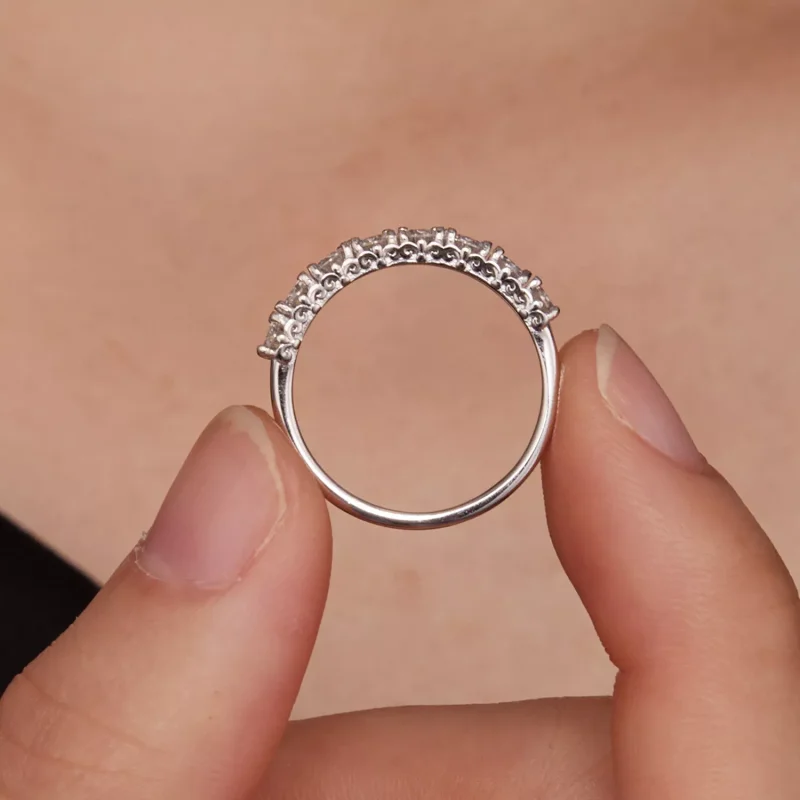 (resim) Pandora Stili Desenli Moissanite Yüzük (Bir Sertifika) - MSR015 - Görüntüle 7