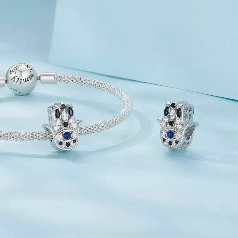 (resim) Pandora Stili Hamsa El Büyüsü Charm - SCC2522 - Görüntüle 4