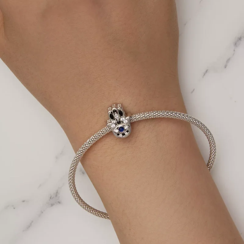 (resim) Pandora Stili Hamsa El Büyüsü Charm - SCC2522 - Görüntüle 7