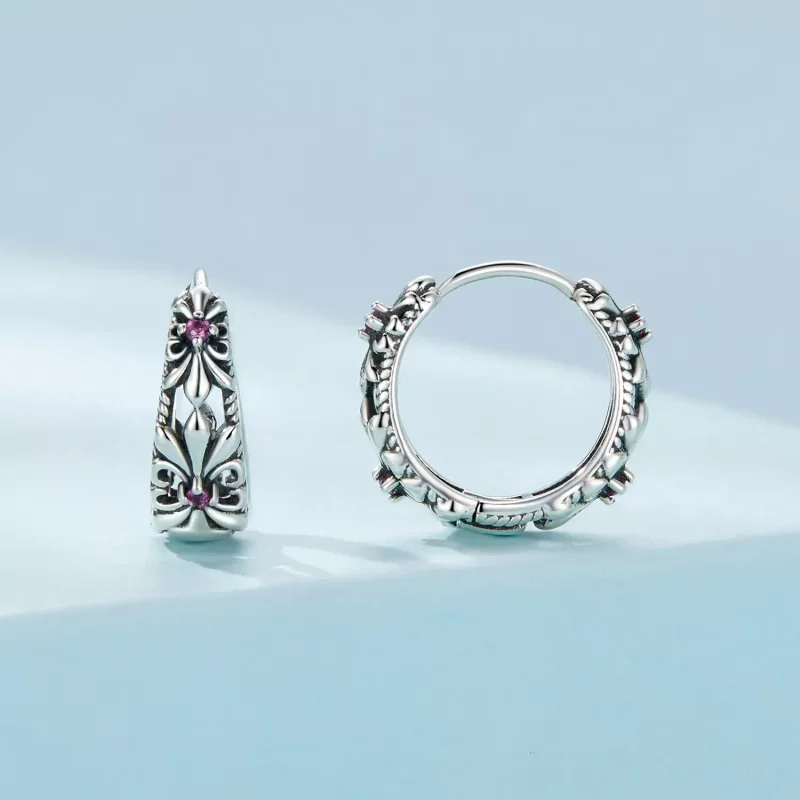 (resim) Pandora Stili Iris Vintage Halka Küpe - SCE1649 - Görüntüle 2