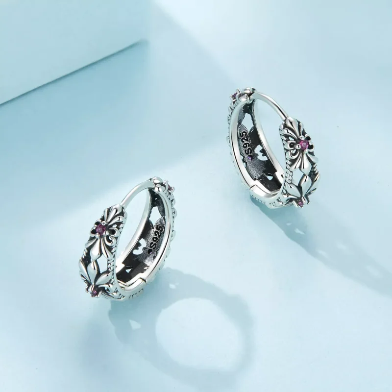 (resim) Pandora Stili Iris Vintage Halka Küpe - SCE1649 - Görüntüle 3