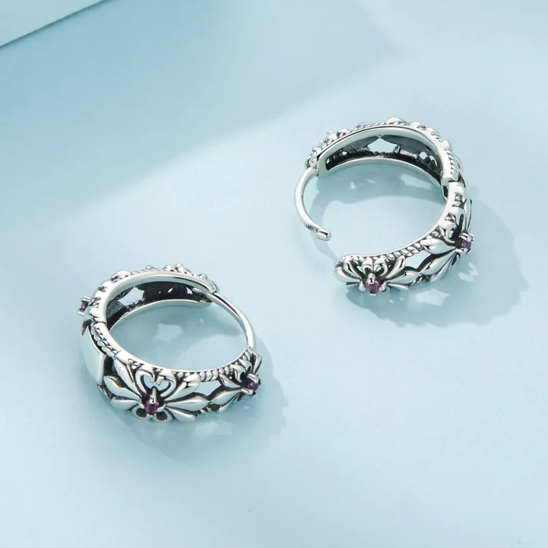 (resim) Pandora Stili Iris Vintage Halka Küpe - SCE1649 - Görüntüle 4
