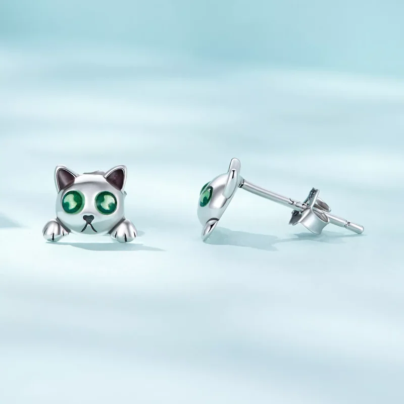 (resim) Pandora Stili Kedi Karanlıkta Parlayan Küpe - SCE1643 - Görüntüle 4