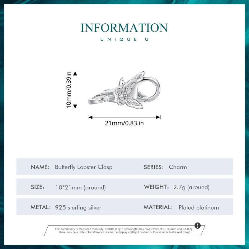 (resim) Pandora Stili Kelebek Çift Lobster Clasp - BSP022 - Görüntüle 4
