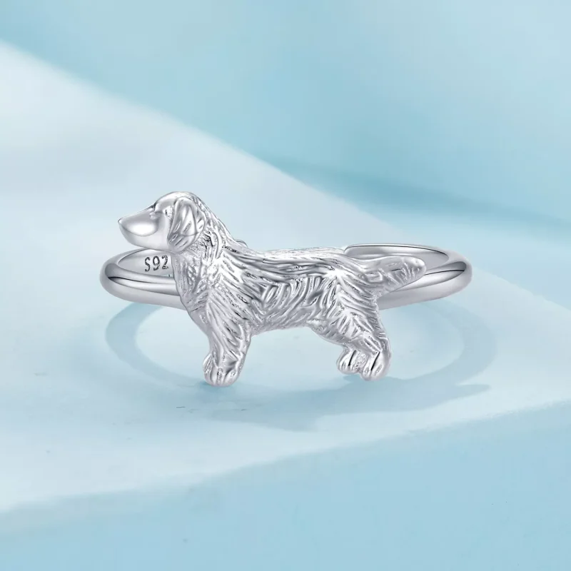 (resim) Pandora Stili Küçük Golden Retriever Yüzük - SCR952 - Görüntüle 3