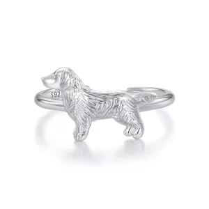 (resim) Pandora Stili Küçük Golden Retriever Yüzük - SCR952