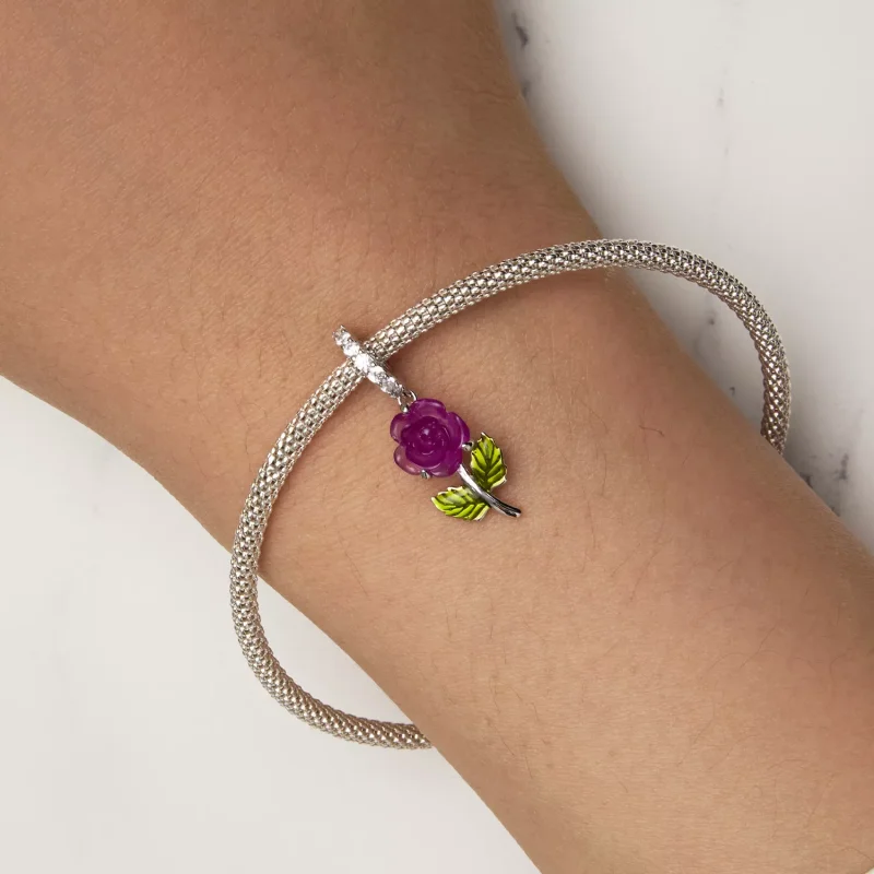 (resim) Pandora Stili Kristal Gül Sallantı - BSC824-VT - Görüntüle 6