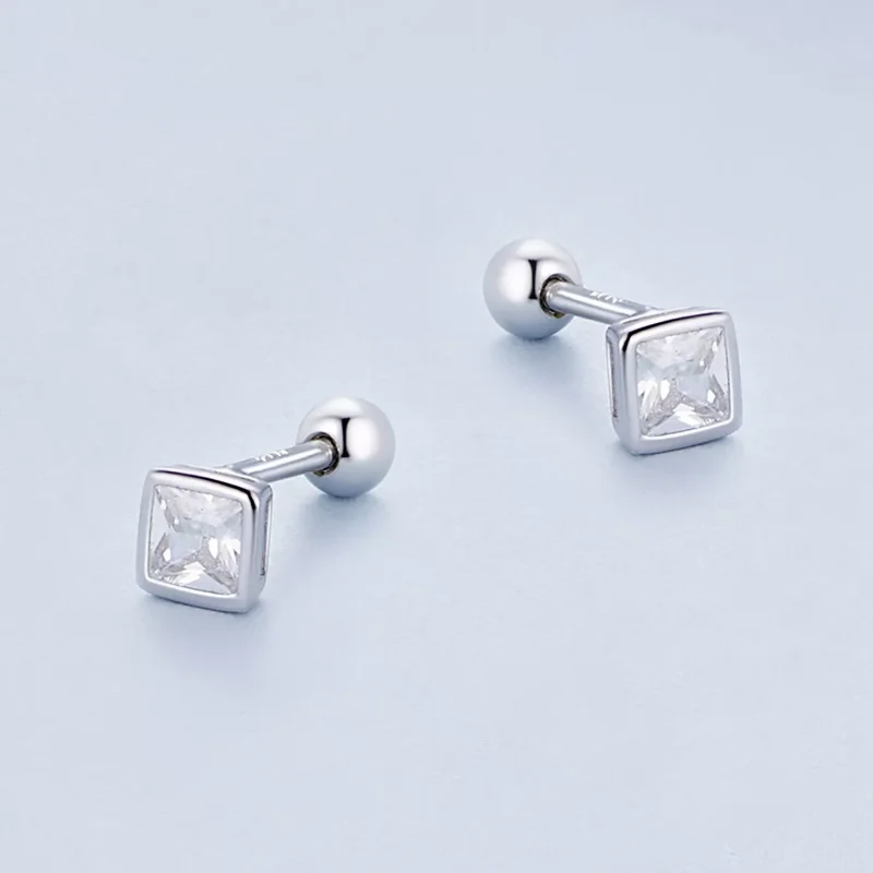 (resim) Pandora Stili Mini Prenses Zirkonya Küpe - BSE885-S - Görüntüle 3