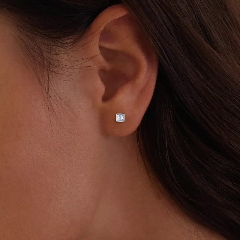 (resim) Pandora Stili Mini Prenses Zirkonya Küpe - BSE885-S - Görüntüle 6