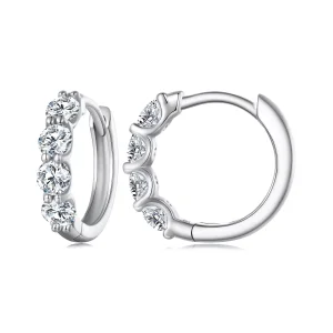 (resim) Pandora Stili Moissanite Halka Küpe - MSE030