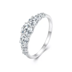 (resim) Pandora Stili Parlayan Moissanite Yüzük (Bir Sertifika) - MSR037