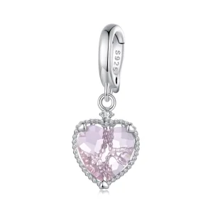 (resim) Pandora Stili Pembe Kalpli Asma - SCC2594