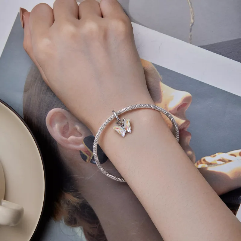 (resim) Pandora Stili Renkli Aurora Kelebek Dangle - SCC2305-CF - Görüntüle 5