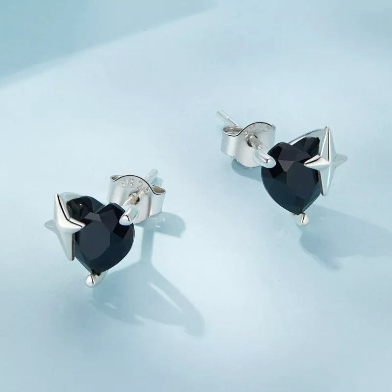 (resim) Pandora Stili Retro Kalp Küpe - SCE1654 - Görüntüle 3