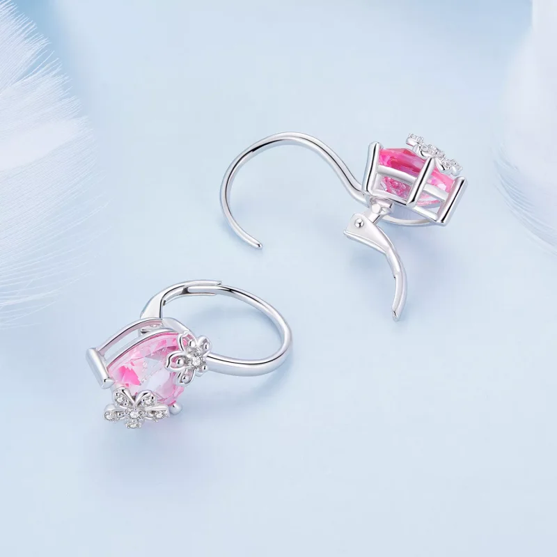 (resim) Pandora Stili Sakura Halka Küpe - BSE866 - Görüntüle 4