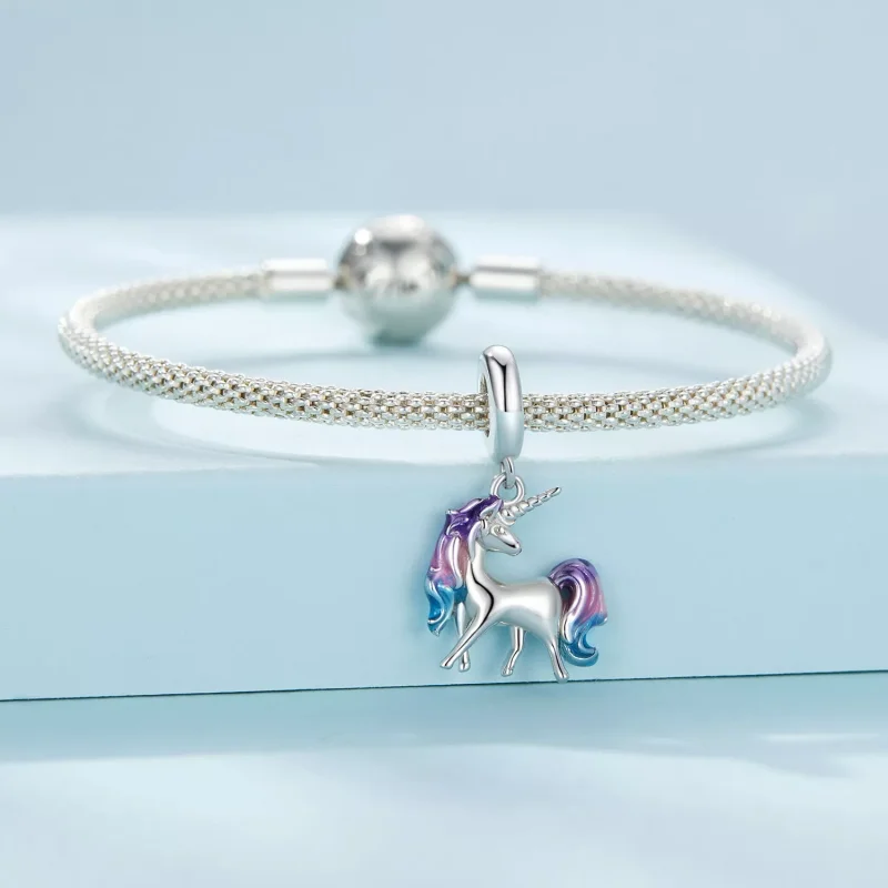 (resim) Pandora Stili Unicorn Dangle - SCC2621 - Görüntüle 3