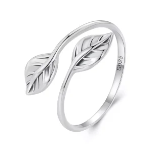 (resim) Pandora Stili Yaprak Açılış Yüzük - SCR975-E