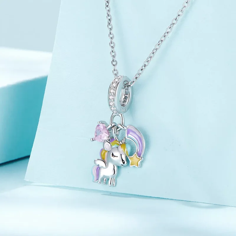 (resim) Pandora Stili Yaylı Unicorn Asma - SCC2468 - Görüntüle 2