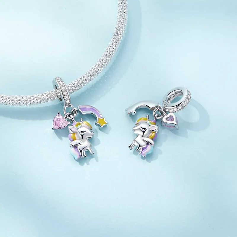 (resim) Pandora Stili Yaylı Unicorn Asma - SCC2468 - Görüntüle 4