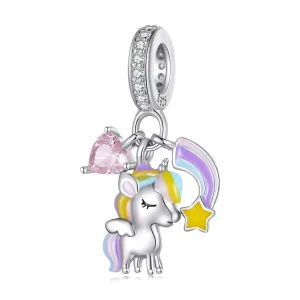 (resim) Pandora Stili Yaylı Unicorn Asma - SCC2468