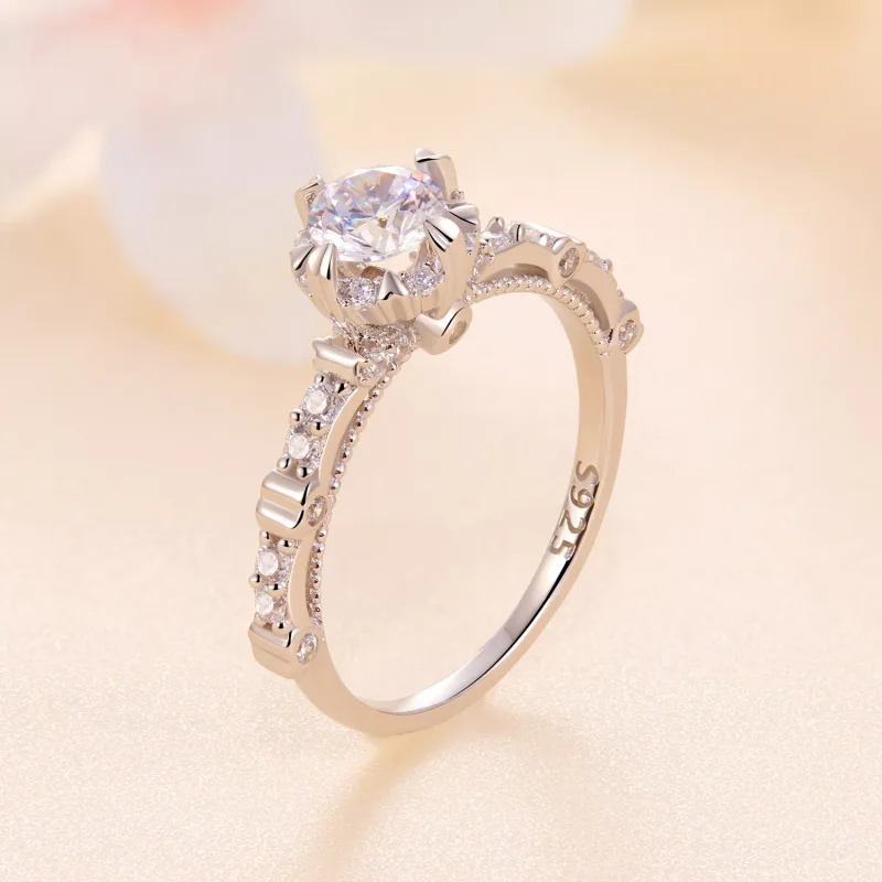 (resim) Pandora Stili Zarif Moissanite Yüzük - MSR023 - Görüntüle 2
