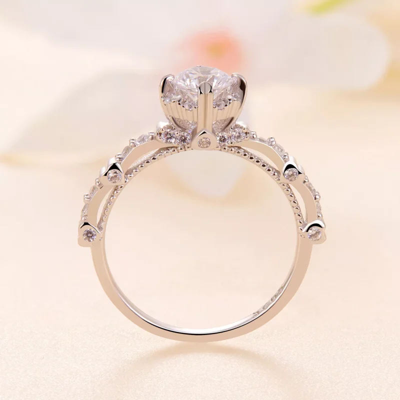 (resim) Pandora Stili Zarif Moissanite Yüzük - MSR023 - Görüntüle 4