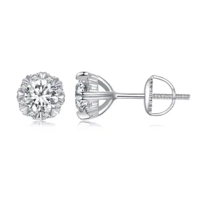 (resim) Pandora Stilinde Zarif Moissanite Küpe (İki Sertifika) - MSE017