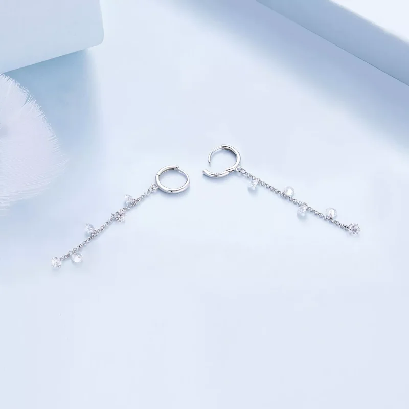 (resim) Pandora Tarzı Akıllı Püskül Hoop Küpeler - BSE898 - Görüntüle 4